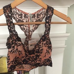 free people racer back lace bralette